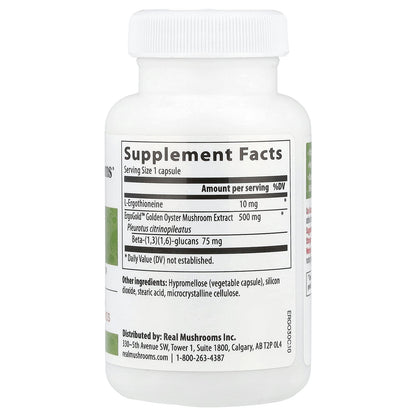 Real Mushrooms, ERGO + L-Ergothioneine, 60 Capsules