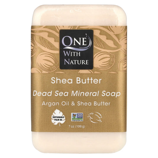 One with Nature, Dead Sea Mineral Bar Soap, Shea Butter, 7 oz (198 g)