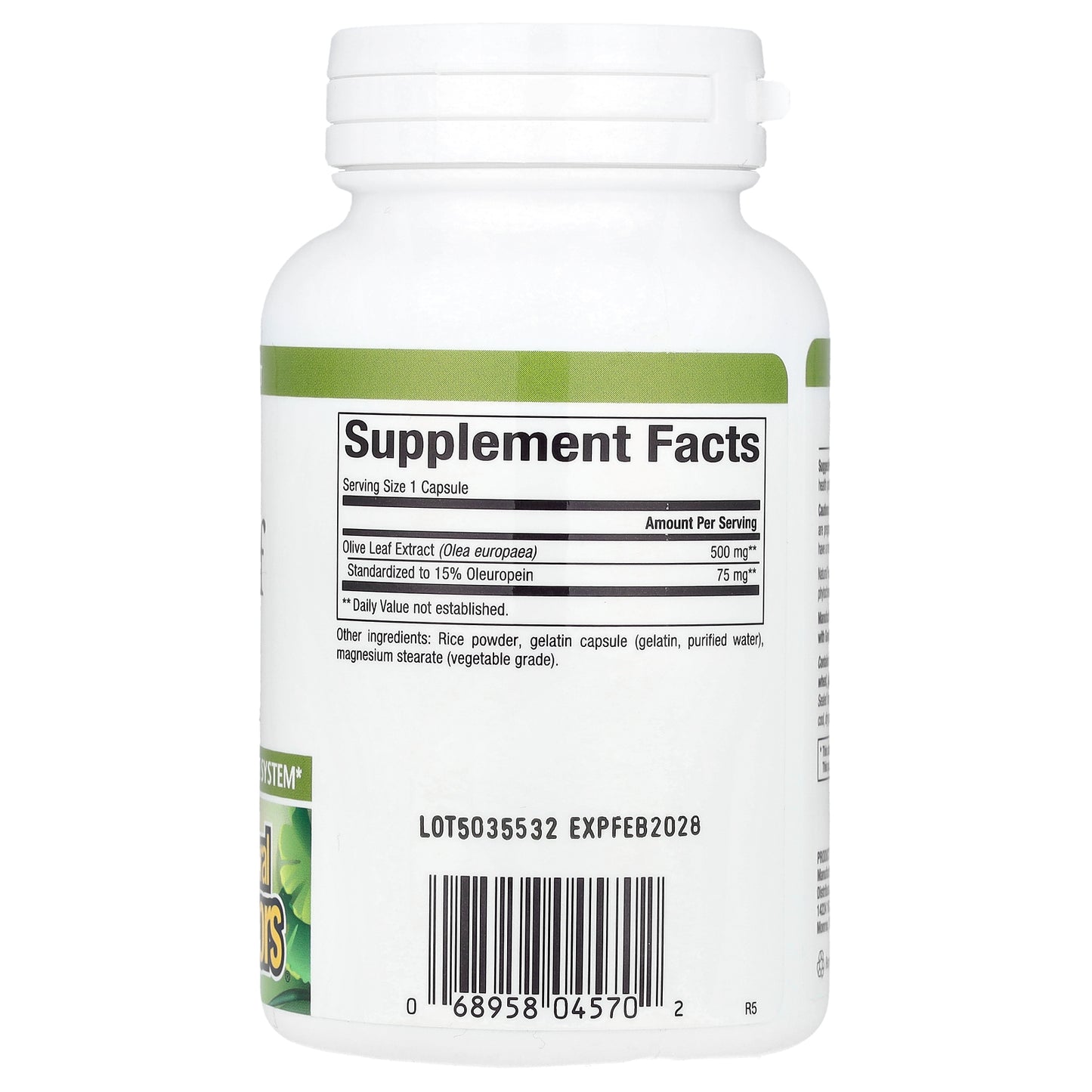 Natural Factors, HerbalFactors®, Olive Leaf, 500 mg, 90 Capsules