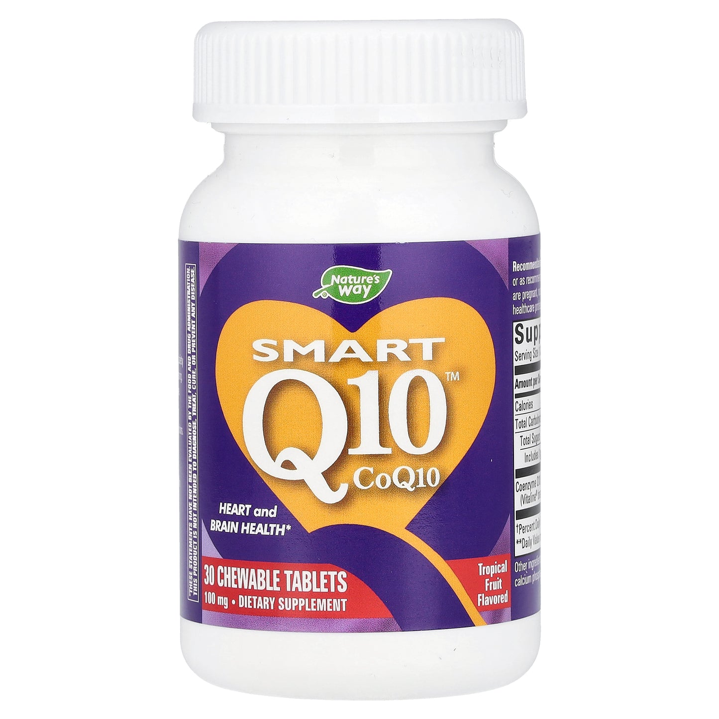 Nature's Way, Smart Q10™, Tropical Fruit , 100 mg, 30 Chewable Tablets