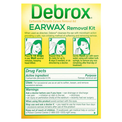 Debrox, Earwax Removal Kit, 0.5 fl oz (15 ml)