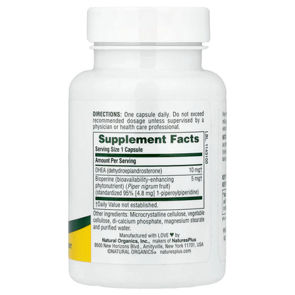 NaturesPlus, DHEA-10 with Bioperine®, 90 Capsules