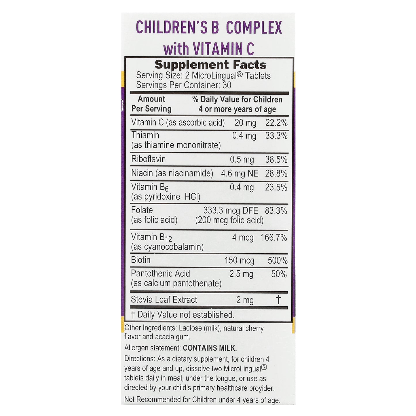 Superior Source, Children's B Complex with Vitamin C, 60 MicroLingual Instant Dissolve Tablets