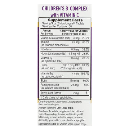 Superior Source, Children's B Complex with Vitamin C, 60 MicroLingual Instant Dissolve Tablets