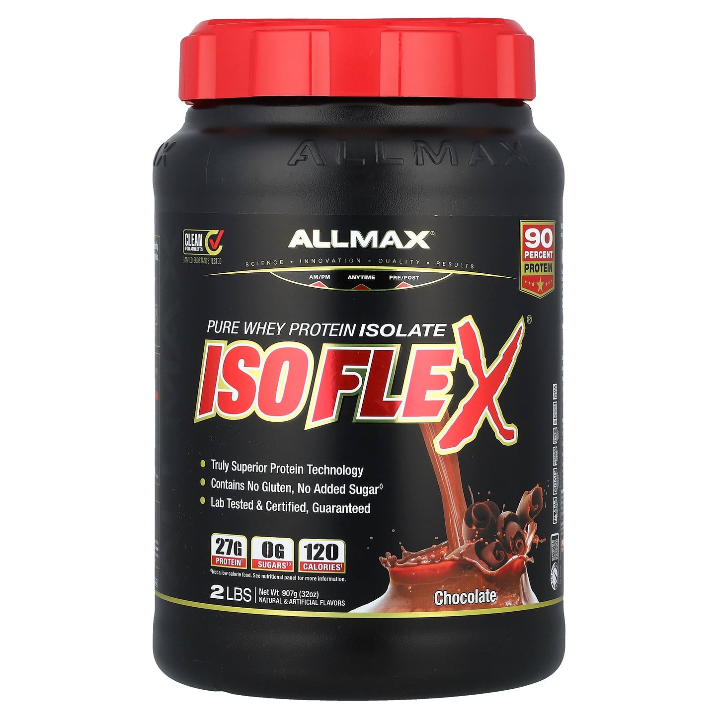 ALLMAX, ISOFLEX®, Pure Whey Protein Isolate, Chocolate, 2 lbs (907 g)