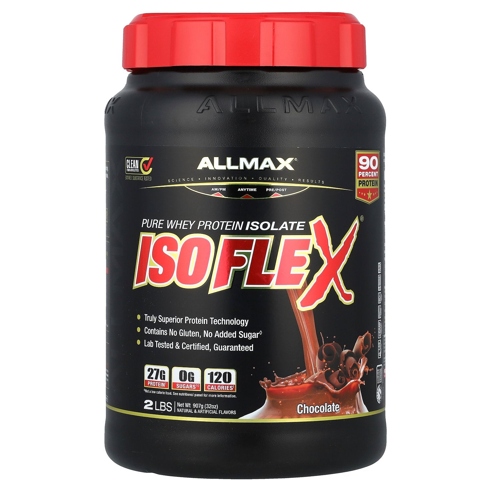 ALLMAX, ISOFLEX®, Pure Whey Protein Isolate, Chocolate, 2 lbs (907 g)