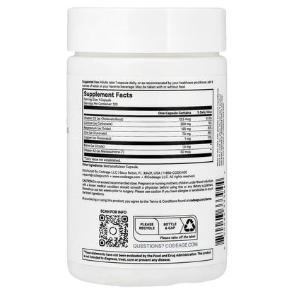 Codeage, Calcium Pro+, 120 Vegetable Capsules