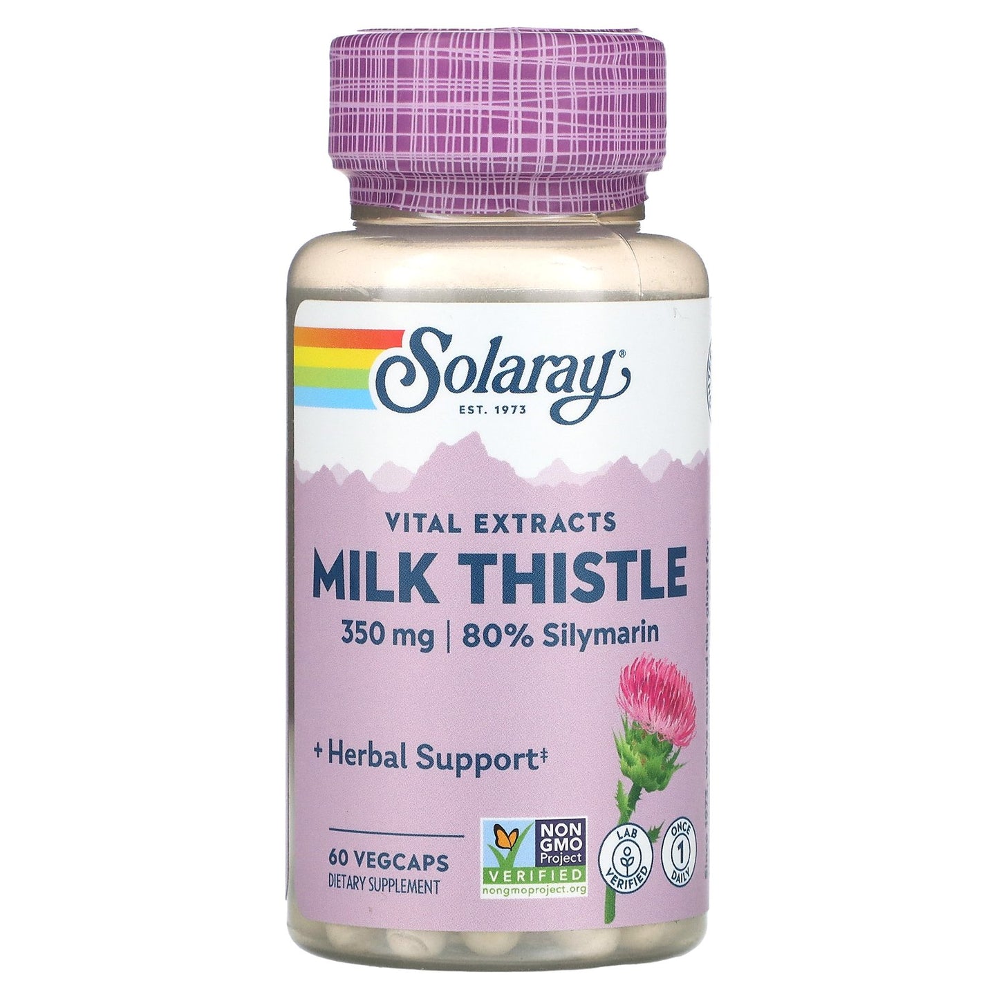 Solaray, Milk Thistle Vital Extracts, 350 mg, 60 VegCaps