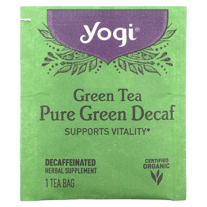 Yogi Tea, Green Tea Pure Green, Decaf, 16 Tea Bags, 1.09 oz (31 g)