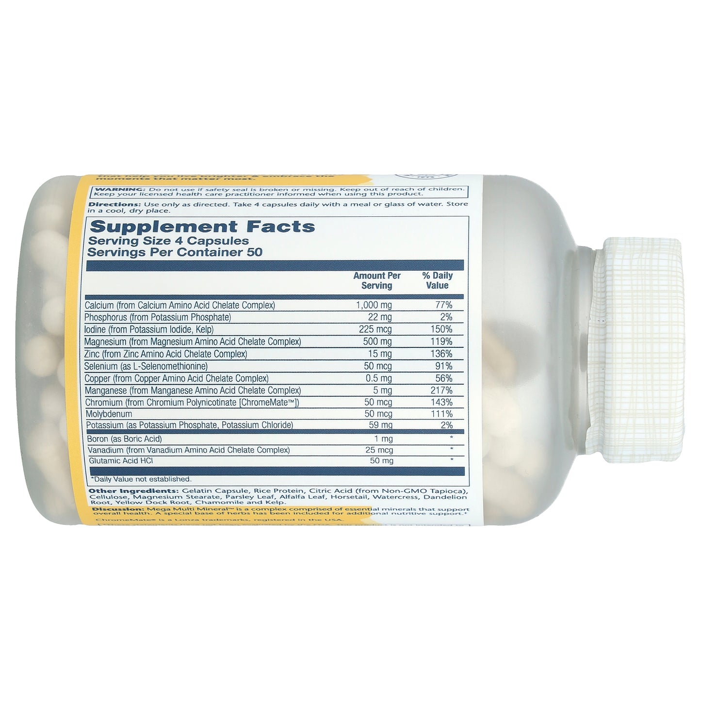 Solaray, Mega Multi Mineral™, Iron Free, 200 Capsules