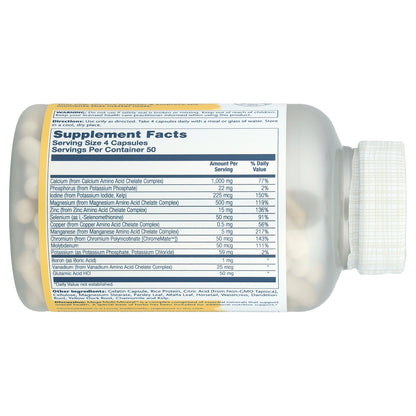 Solaray, Mega Multi Mineral™, Iron Free, 200 Capsules