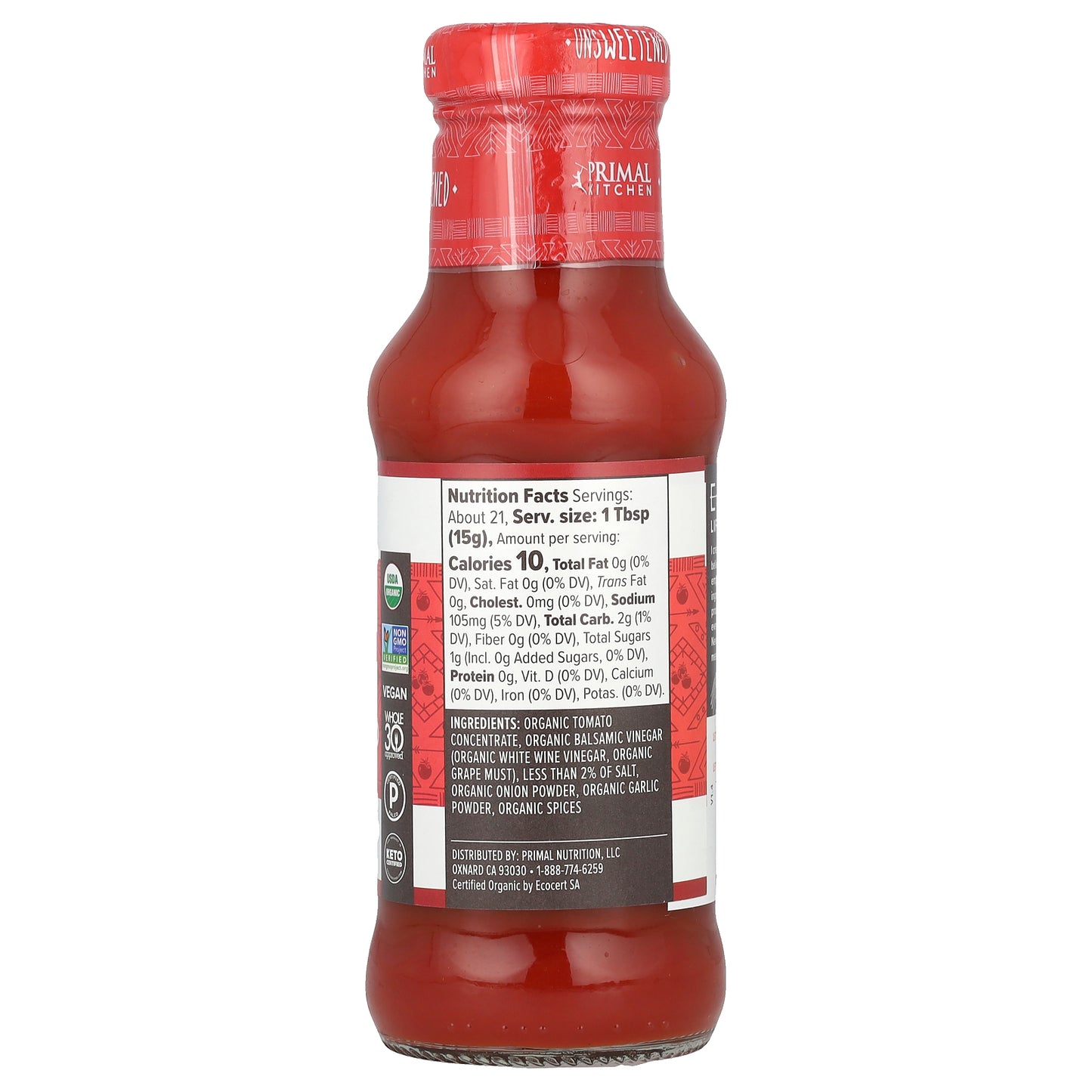 Primal Kitchen, Organic Ketchup, Unsweetened, 11.3 oz (320 g)