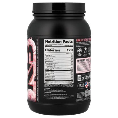 NutraBio, Whey Protein Isolate, Strawberry Ice Cream, 2 lb (907 g)