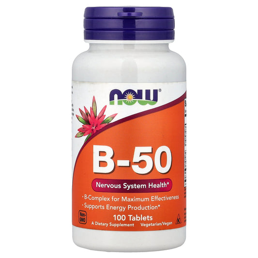 NOW Foods, B-50, 100 Tablets