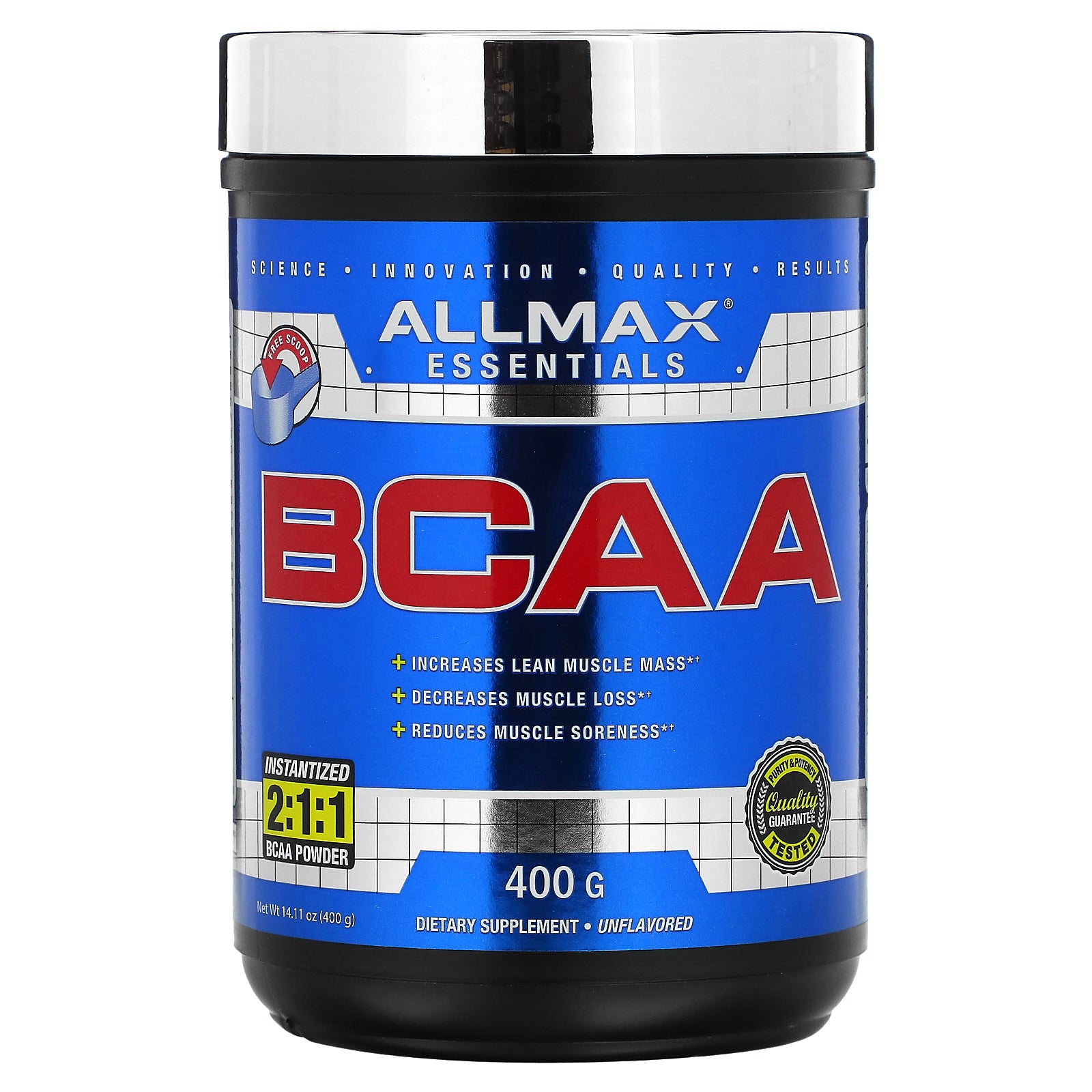 ALLMAX, Essentials, BCAA, Unflavored, 14.11 oz (400 g)