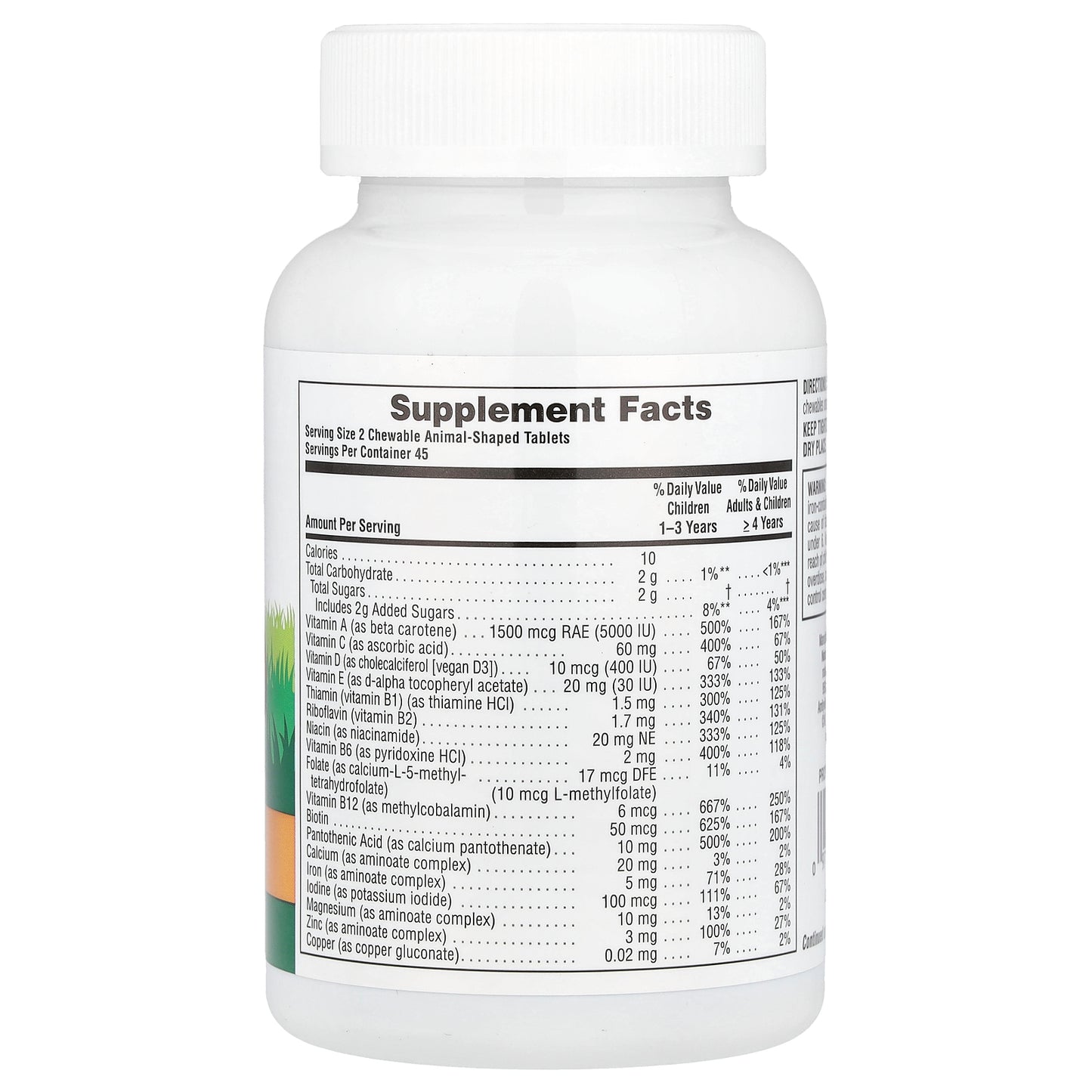 NaturesPlus, Animal Parade®, Children's Chewable Multivitamin, Cherry, Grape & Orange, 90 Animal-Shaped Tablets