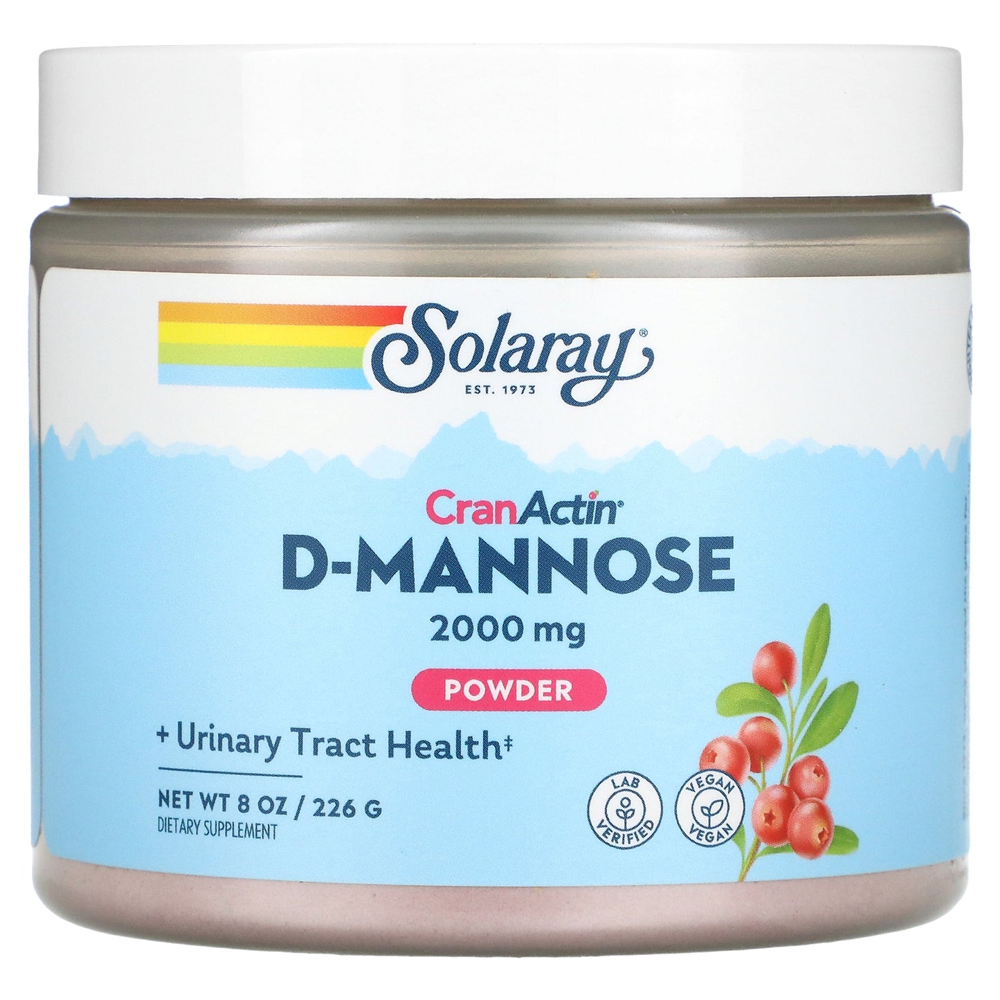 Solaray, D-Mannose with CranActin Powder, 2,000 mg, 8 oz (226 g)