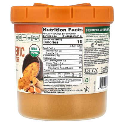 BareOrganics, Organic Turmeric Root Powder, 8 oz (227 g)