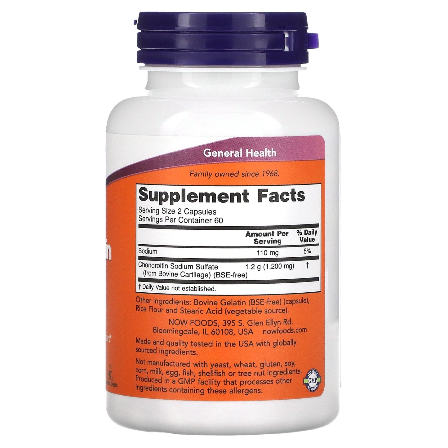 NOW Foods, Chondroitin Sulfate, 600 mg, 120 Capsules