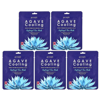 Petitfee, Agave Cooling Hydrogel Beauty Face Mask, 5 Sheets, 1.12 oz (32 g) Each