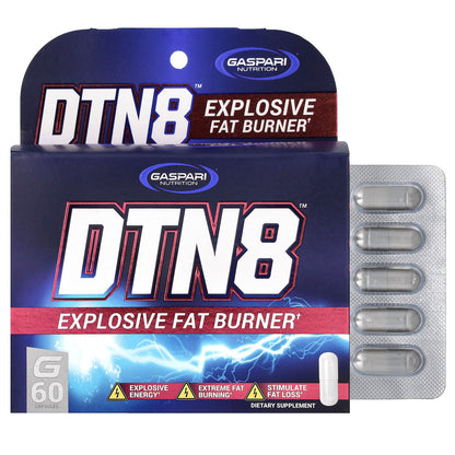 Gaspari Nutrition, DTN8, Explosive Fat Burner, 60 Capsules