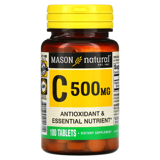 Mason Natural, Vitamin C, 500 mg, 100 Tablets