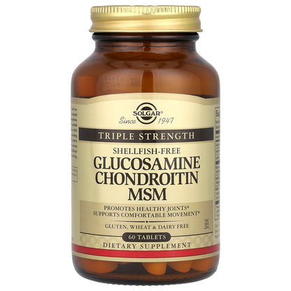 Solgar, Glucosamine Chondroitin MSM, Triple Strength, 60 Tablets