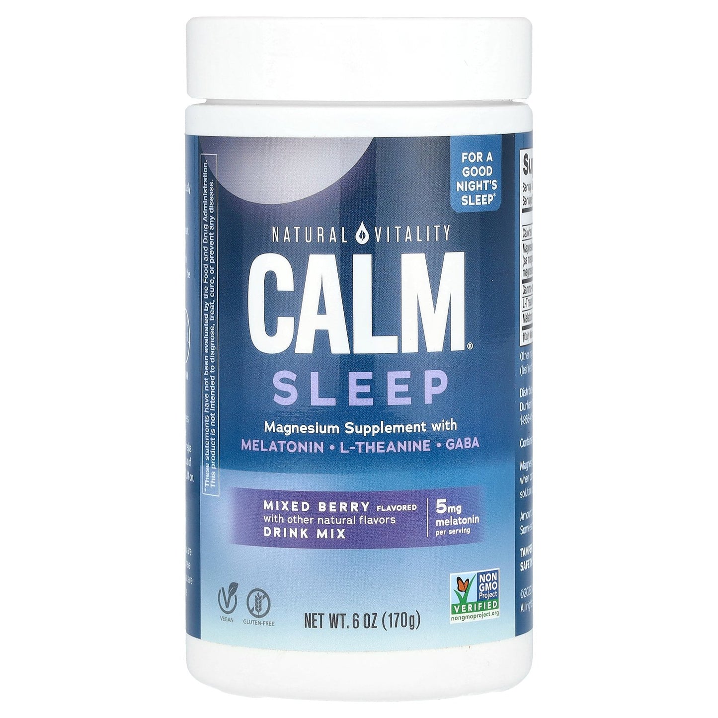 Natural Vitality, CALM® Sleep, Magnesium Supplement Drink Mix, Mixed Berry, 6 oz (170 g)