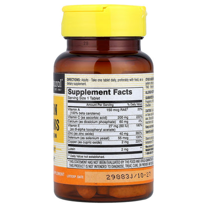 Mason Natural, Vision Vitamins Plus Lutein, 60 Tablets