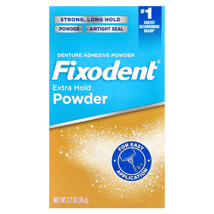 Fixodent, Denture Adhesive Powder, Extra Hold, 2.7 oz (76 g)