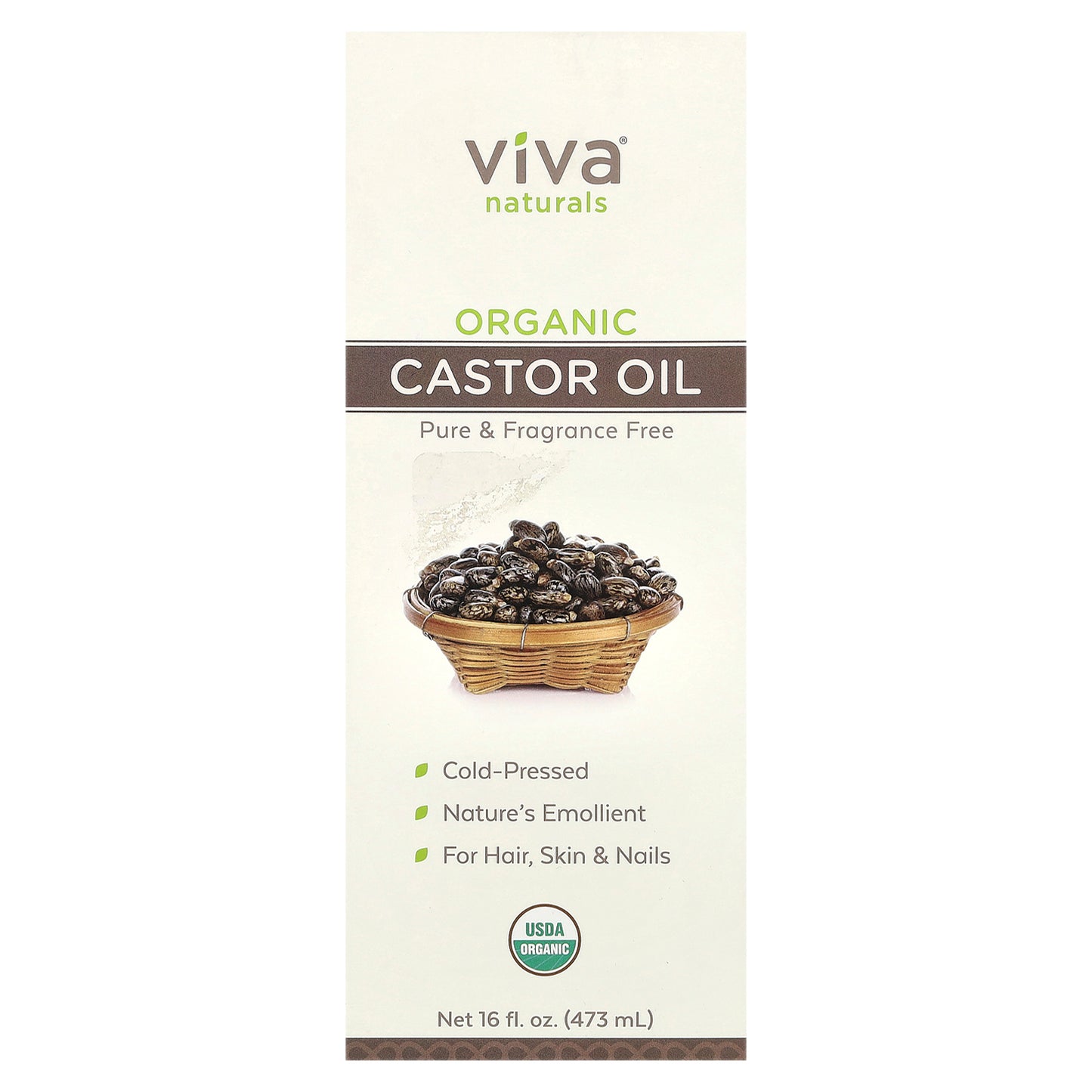 Viva Naturals, Organic Castor Oil, 16 fl oz (473 ml)