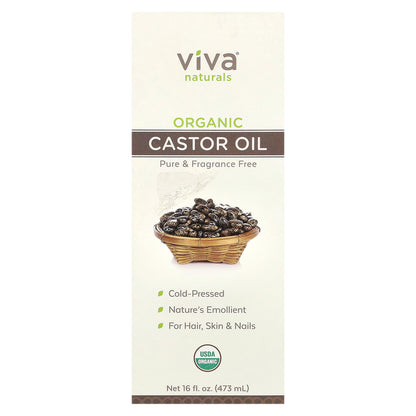 Viva Naturals, Organic Castor Oil, 16 fl oz (473 ml)