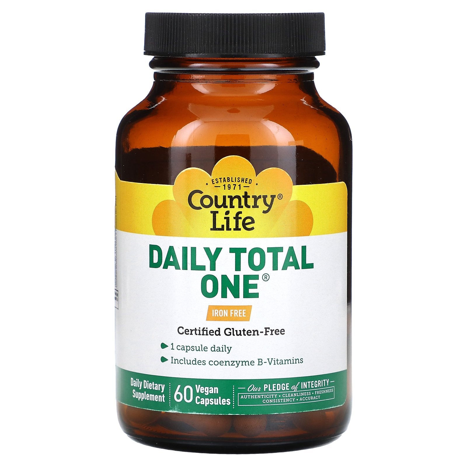 Country Life, Daily Total One, Iron-Free, 60 Vegan Capsules