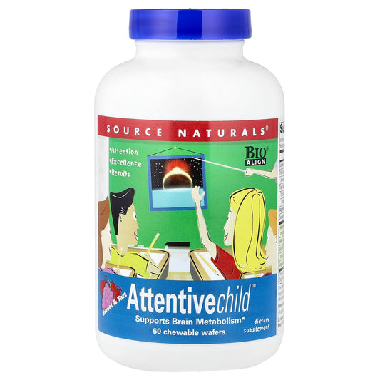 Source Naturals, Attentive Child™, Sweet & Tart, 60 Chewable Wafers