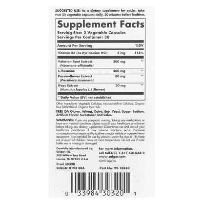 Solgar, Sleep & Stress Support, 60 Vegetable Capsules