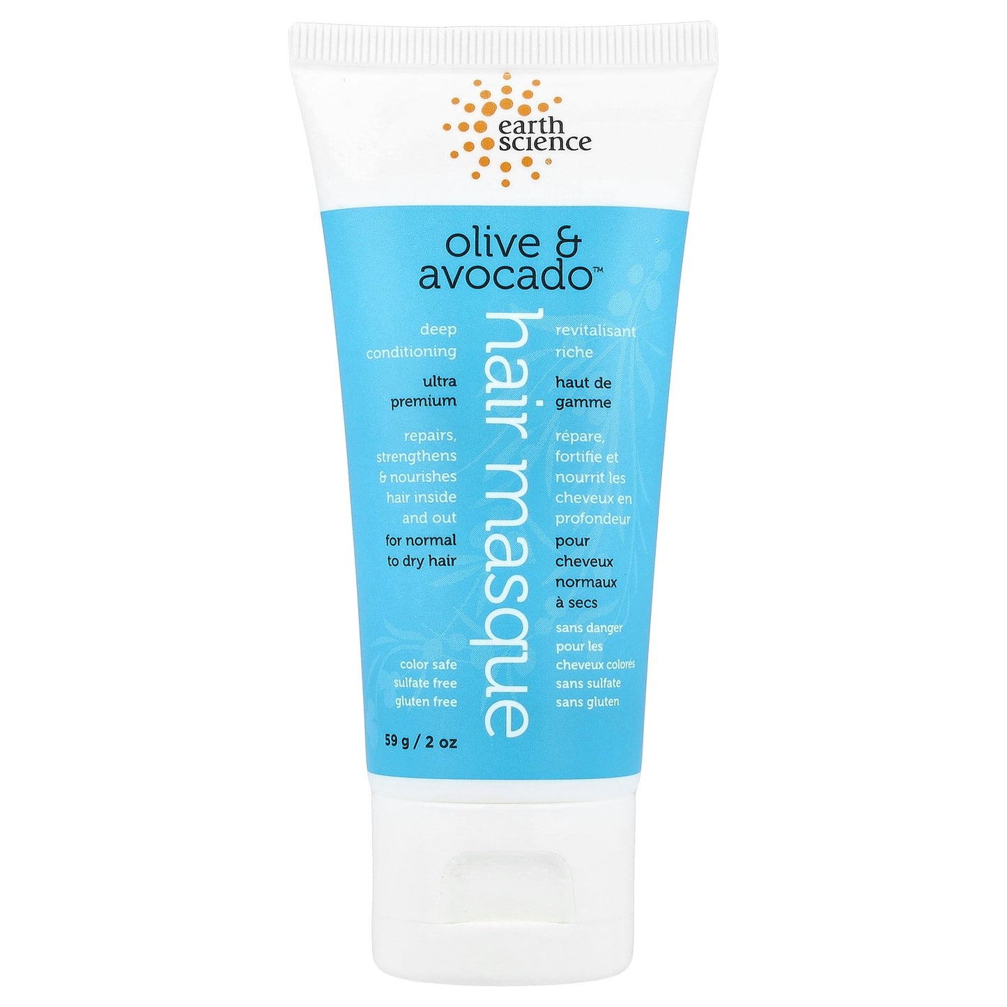 Earth Science, Deep Conditioning Hair Masque, For Normal To Dry Hair, Olive & Avocado™, 2 oz (59 g)