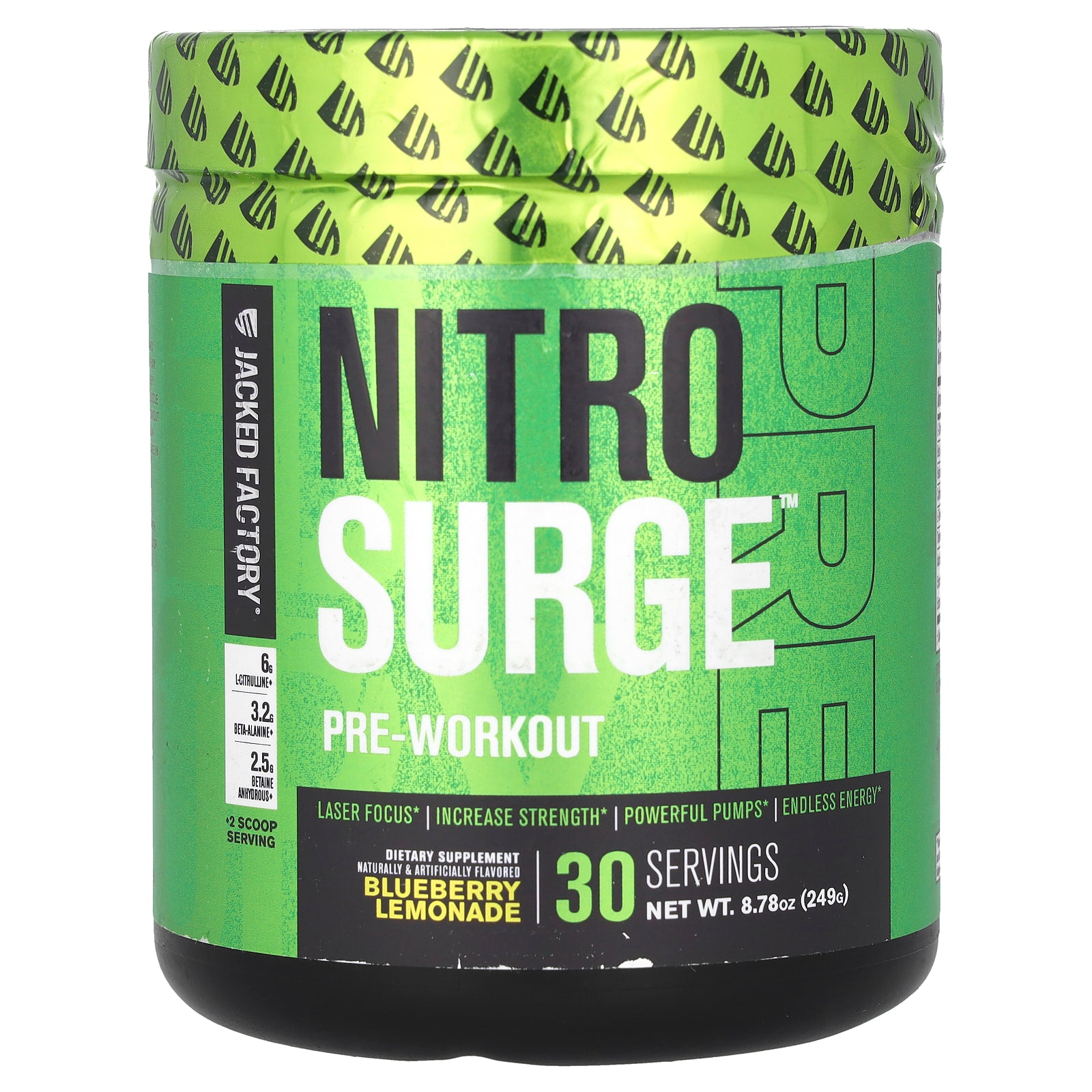 Jacked Factory, Nitro Surge, Pre-Workout, Blueberry Lemonade, 8.87 oz (249 g)