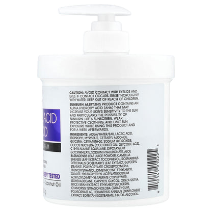 Advanced Clinicals, 10% Glycolic Acid, Lactic Acid, Exfoliating Body Cream, 16 oz (454 g)