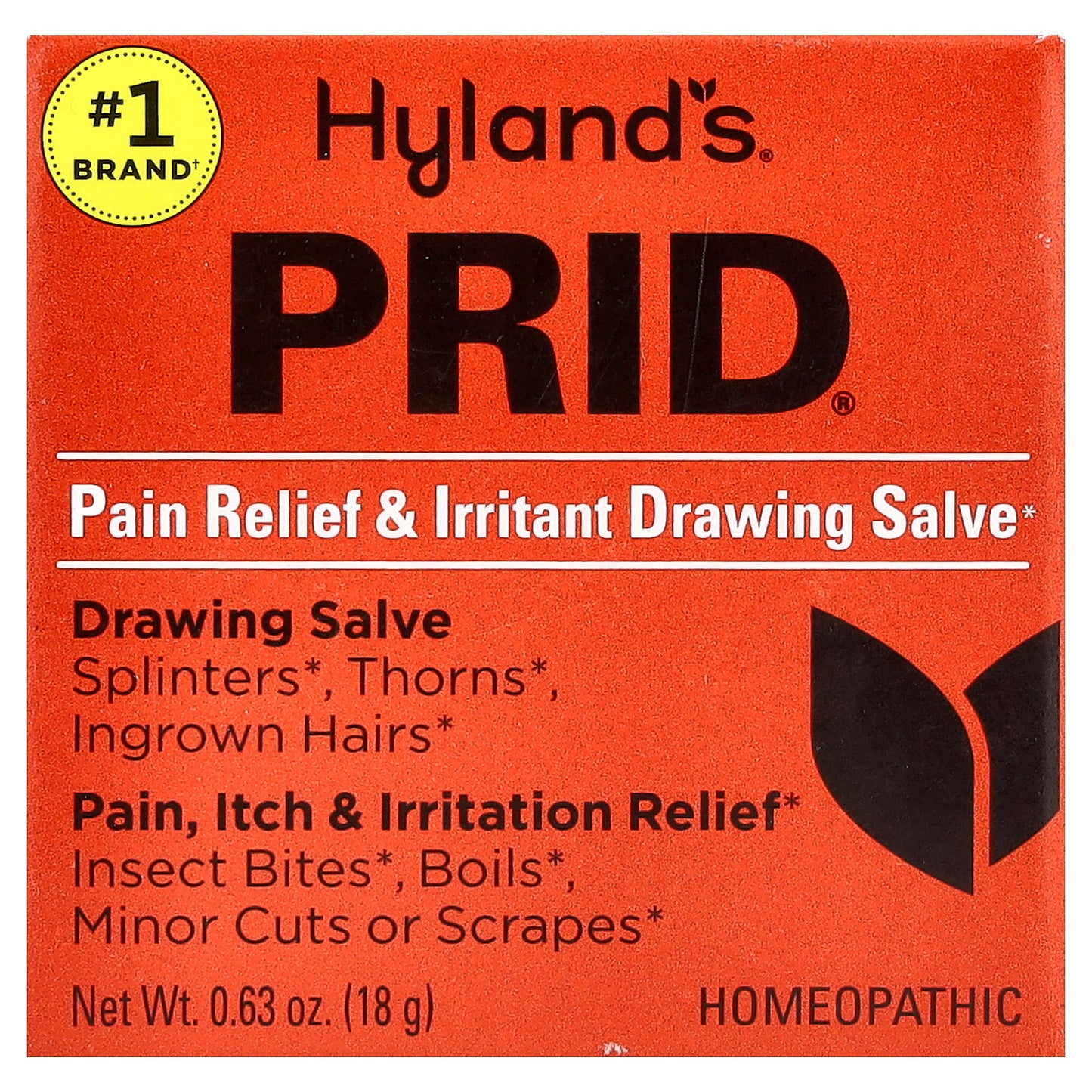 Hyland's Naturals, Prid®, Pain Relief & Irritant Drawing Salve, 0.63 oz (18 g)