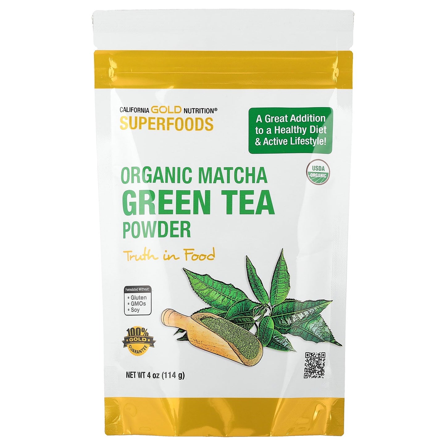 California Gold Nutrition, Superfoods, Organic Matcha Green Tea Powder, 4 oz (114 g)