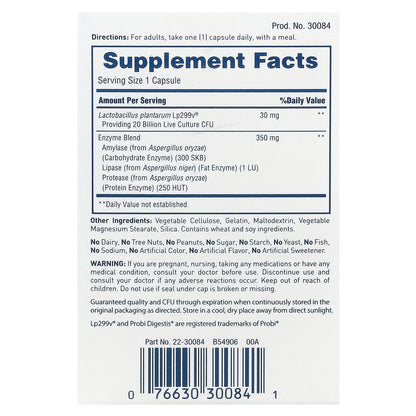 American Health, Enzyme Probiotic Complex+, 30 Capsules