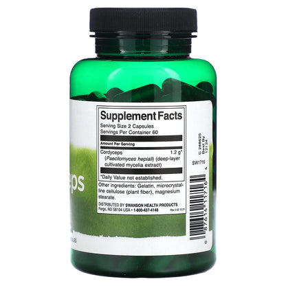 Swanson, Cordyceps, 120 Capsules (600 mg per Capsule)