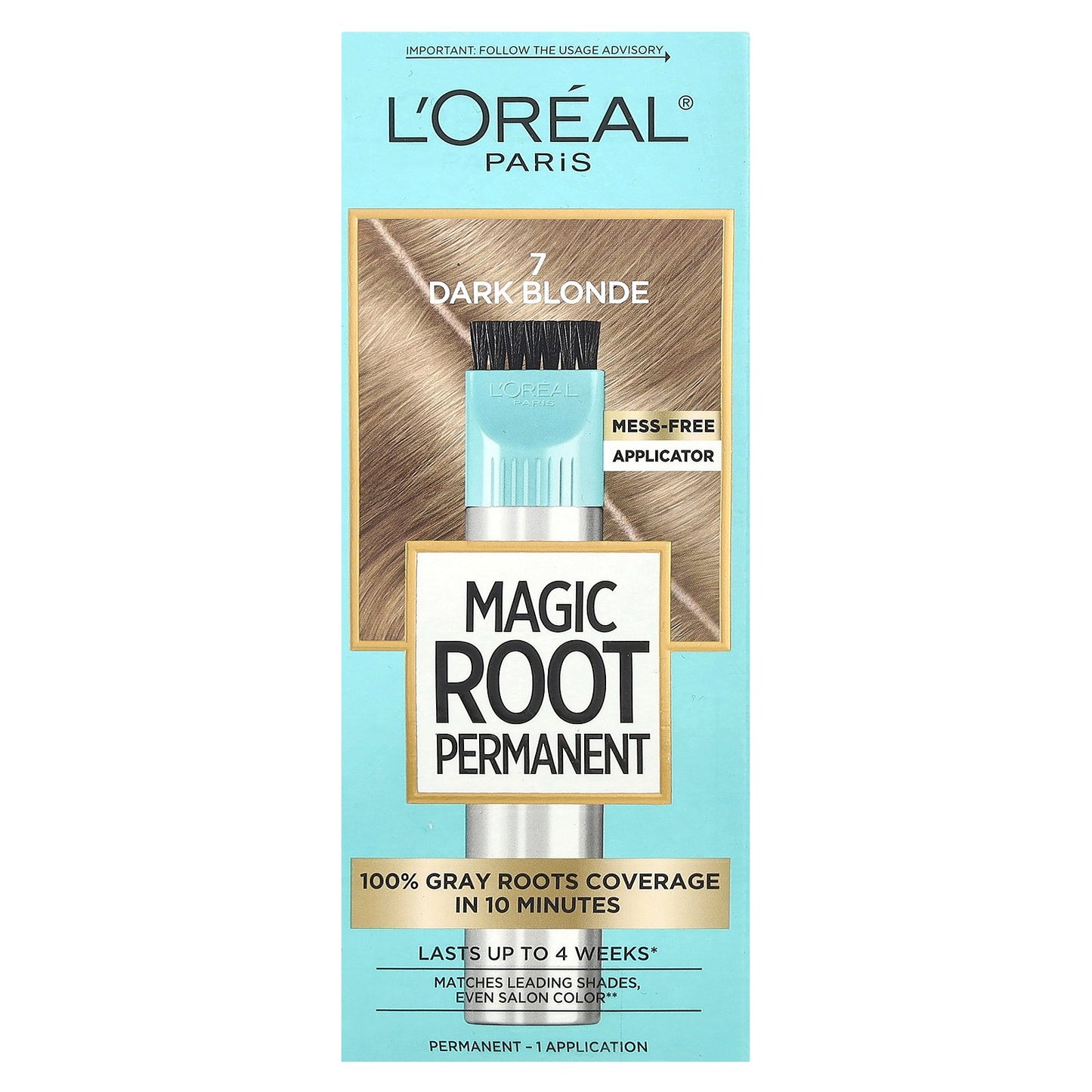 L'Oréal, Magic Root Permanent, 7 Dark Blonde, 1 Application