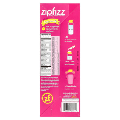 Zipfizz, Energy Drink Mix, Pink Lemonade, 20 Tubes, 0.39 oz (11 g) Each