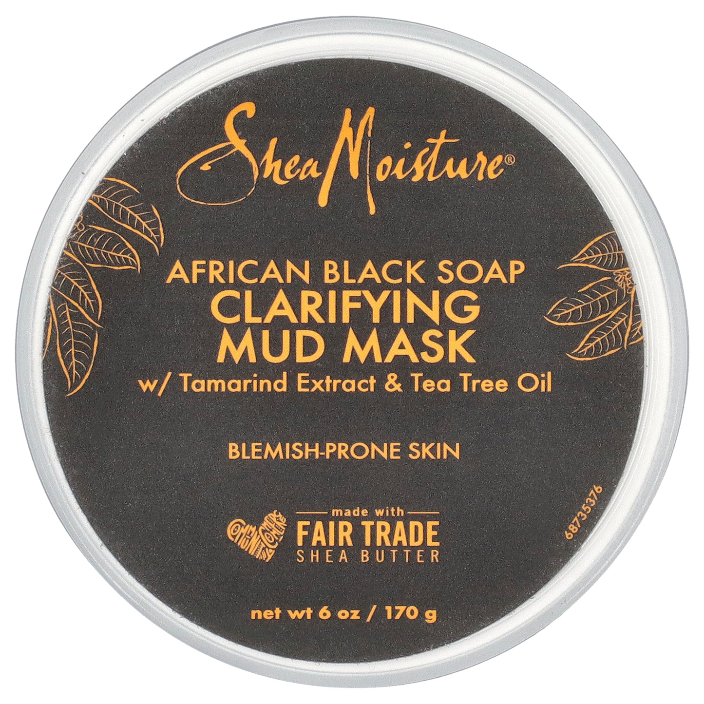 SheaMoisture, Clarifying Mud Beauty Mask, African Black Soap With Tamarind Extract & Tea Tree Oil , 6 oz (170 g)