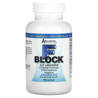 Absolute Nutrition, FBlock, Fat Absorber, Original Formula, 90 Capsules