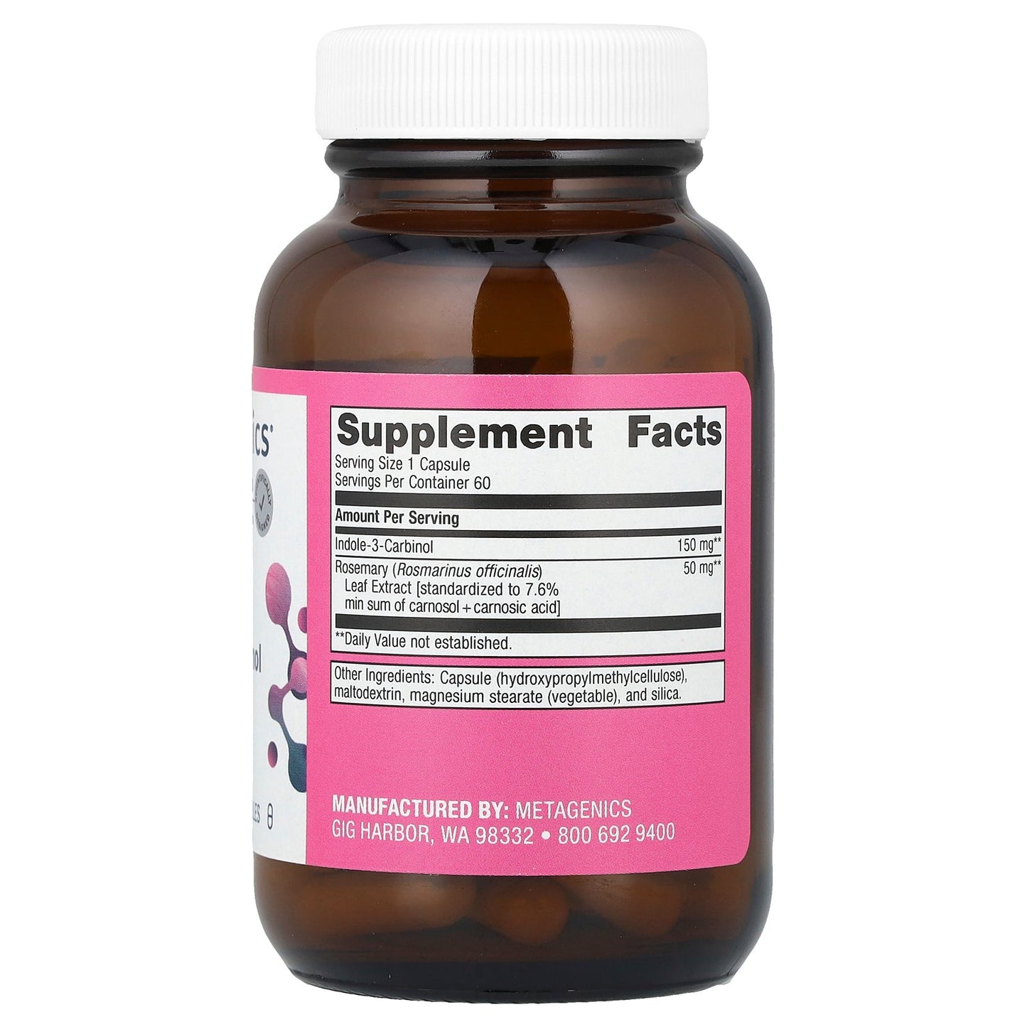 Metagenics, Indole-3-Carbinol, Women's Health, 60 Capsules