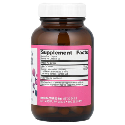 Metagenics, Indole-3-Carbinol, Women's Health, 60 Capsules