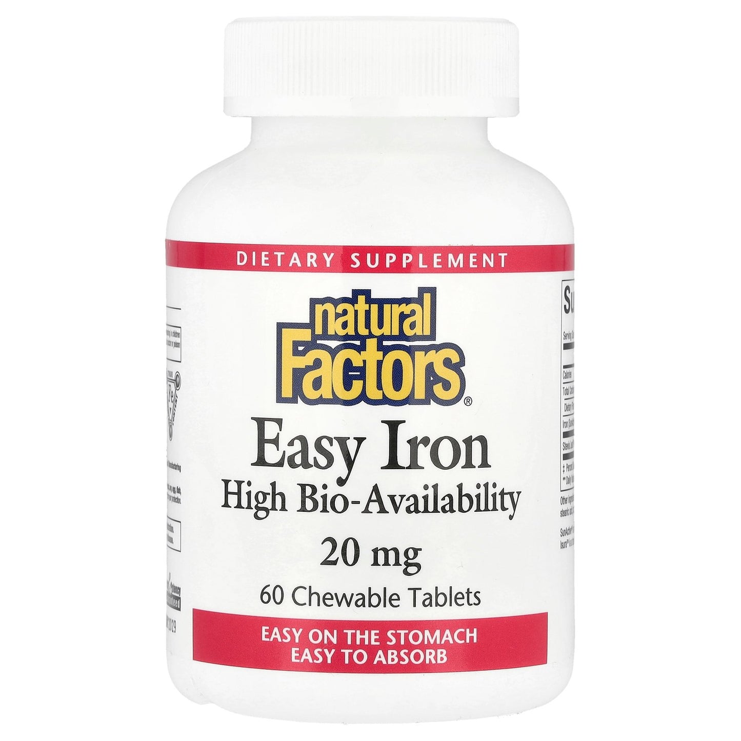 Natural Factors, Easy Iron, 60 Chewable Tablets