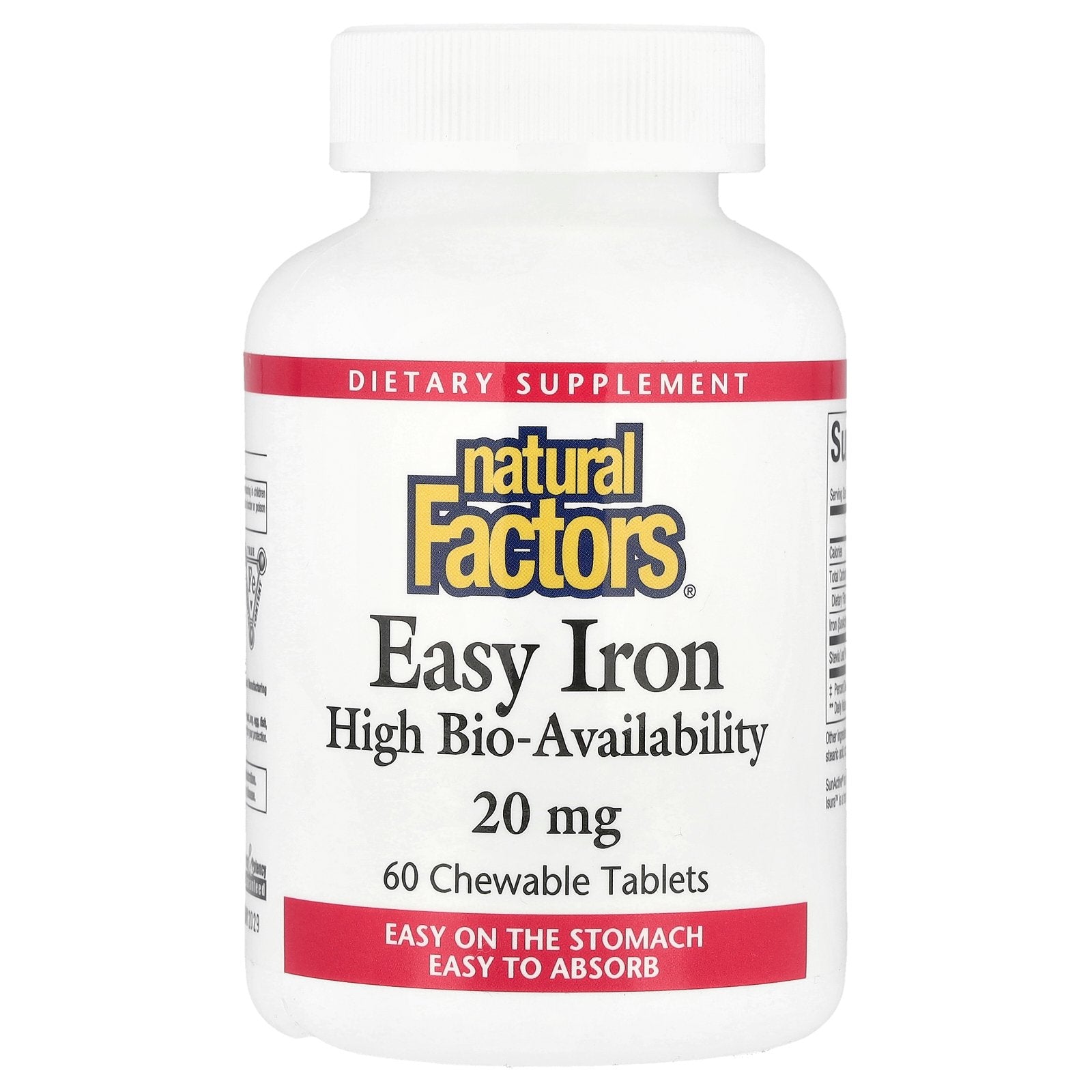 Natural Factors, Easy Iron, 60 Chewable Tablets